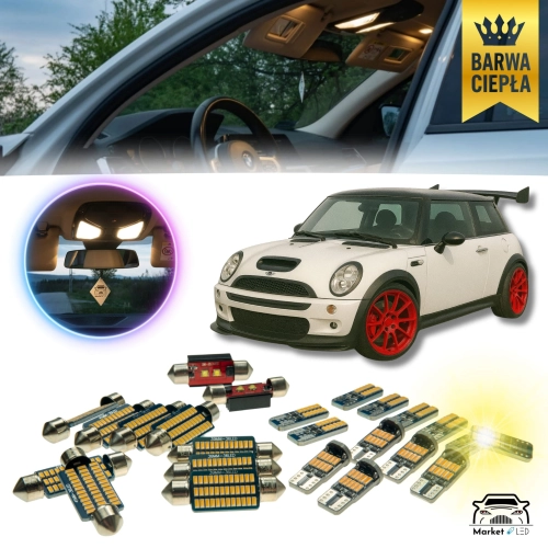 Mini R50 Led Komplet LED do Mini Cooper R50 R53 – Ciepłe Światło