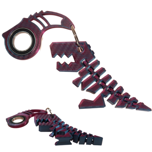 KeySpinner/ KeyRambit/ KeyFlipper + Flexi Zaur TRex MIDNIGHT TikTok FIFLAK