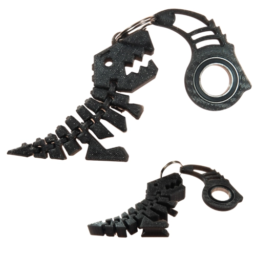 KeySpinner/ KeyRambit/ KeyFlipper + Flexi Zaur TRex TWINKLING BLACK TikTok HIT