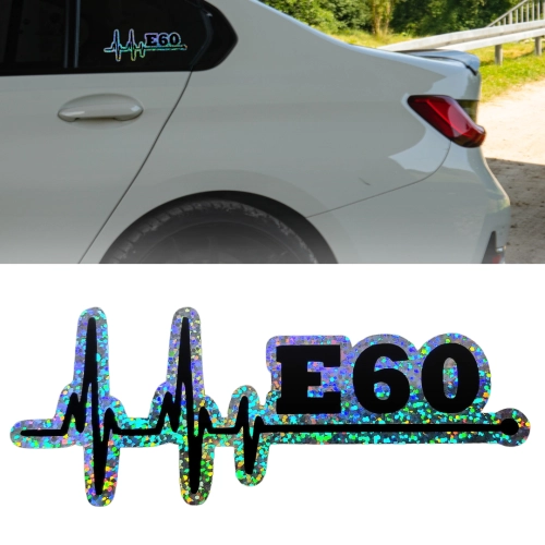 Linia Życia BMW E60 - Naklejka HoloBlack na tle Holograficznym