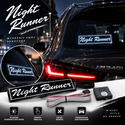 Panel świetlny |  Elektryczna Naklejka LED Night Runner