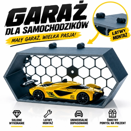 Ekspozytor/Garaż na Hot Wheels i Pojazdy 1:64 - Możliwość Łączenia Elementów W01