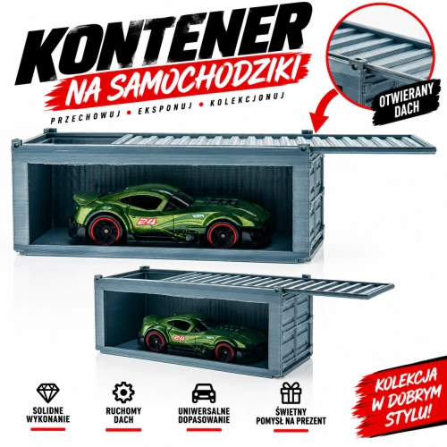 Ekspozytor/Garaż na Hot Wheels i Pojazdy 1:64 - Możliwość Łączenia Elementów