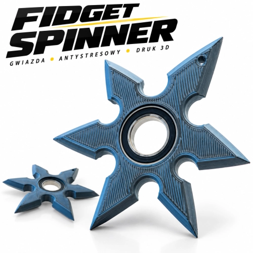 Ninja Shuriken Spinner Brelok do Kluczy - Hit TikTok!