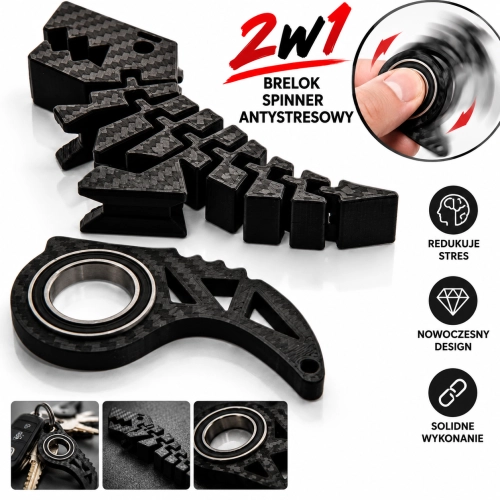 KeySpinner/ KeyRambit/ KeyFlipper  + Flexi Zaur TRex  CARBON HIT TikTok