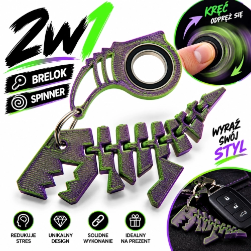 Keyspinner/ Keyrambit/ Keyflipper + Flexi Zaur TRex GOBLIN HIT TikTok