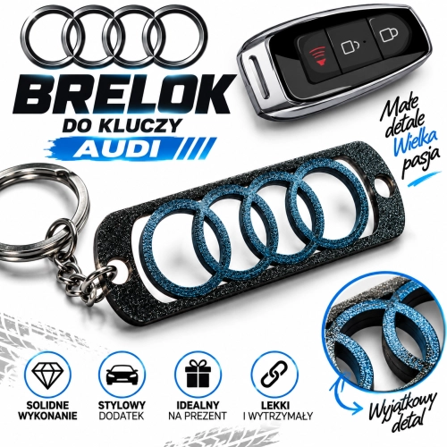 Brelok do Kluczy z LOGO Audi Druk 3D