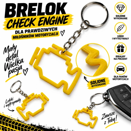 Brelok Zawieszka CHECK ENGINE do Kluczy W01