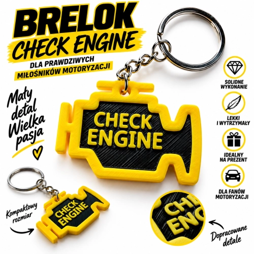 Brelok Zawieszka CHECK ENGINE do Kluczy W02
