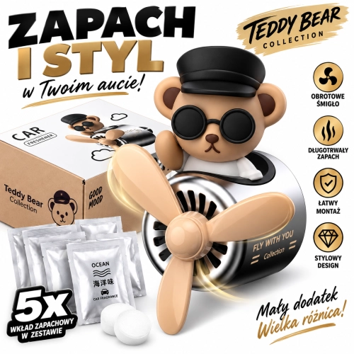 Miś Pilot Zapach Perfumy Dekoracja Samochodu Bear