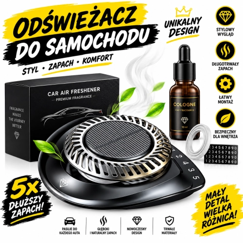 Solarny ZAPACH Obrotowy Dyfuzor do samochodu + OLEJEK