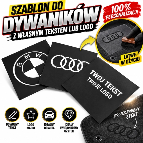 Personalizowany Szablon (Logownik) do Dywaników Welurowych – Twój Własny Wzór w Detailingu