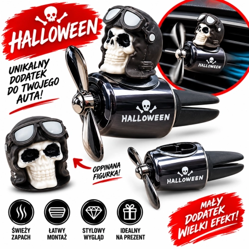 Miś Pilot Zapach Perfumy Dekoracja Samochodu Czaszka