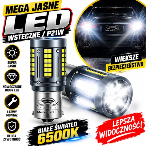 1 szt - P21W BA15S CANBUS - DRL / Wsteczne Led