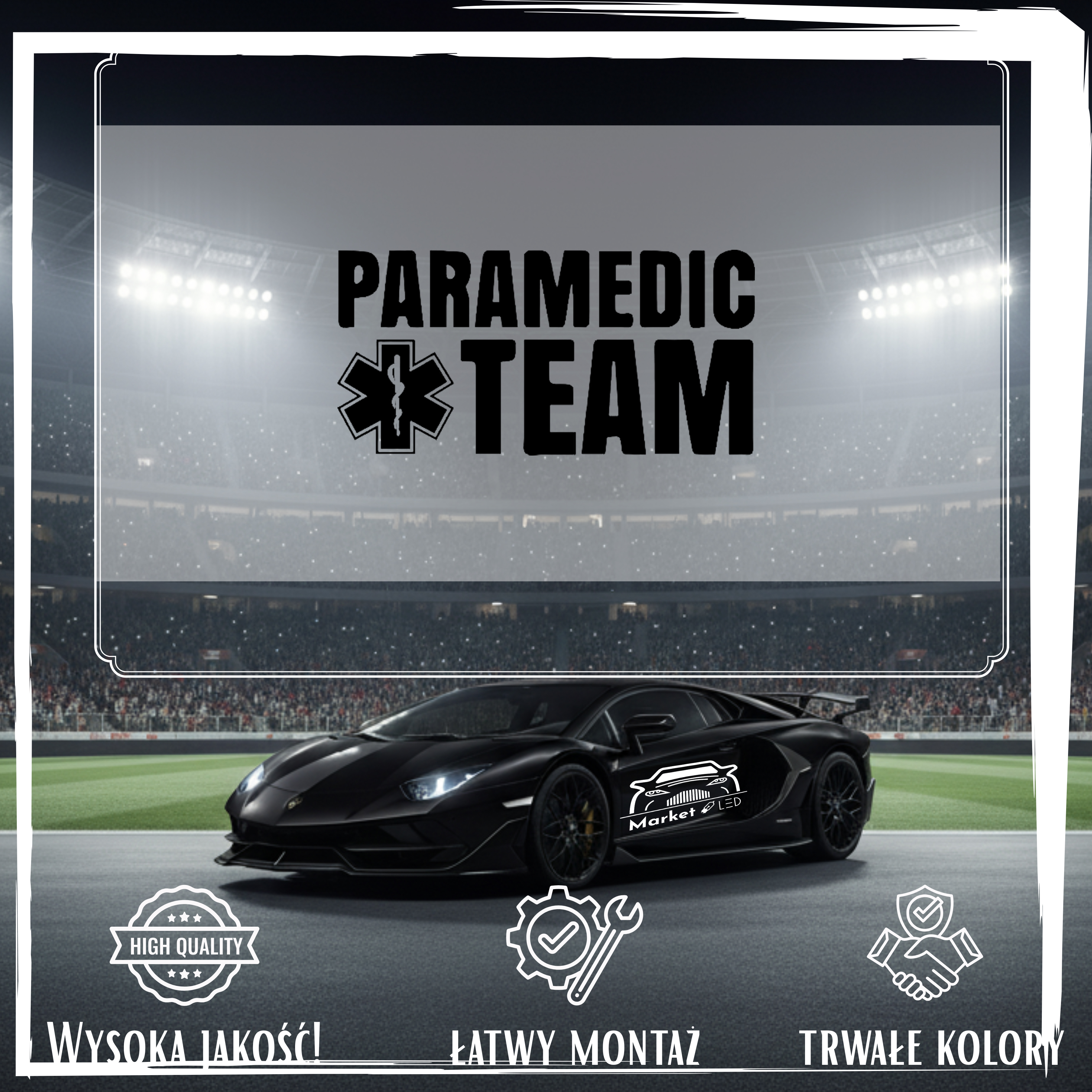 Naklejka Zespół Medyczny PARAMEDIC TEAM – Ratownictwo, Karetka ...
